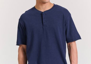 Relaxed fit βαμβακερό t-shirt από φλάμα - FUNKY BUDDHA - 