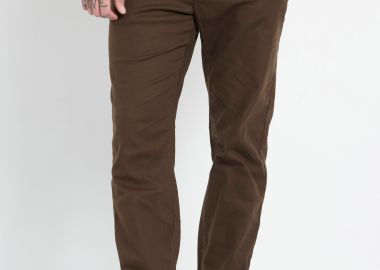 Relaxed fit chino παντελόνι σε micro ζακάρ ύφανση (dobby) - FUNKY BUDDHA - 