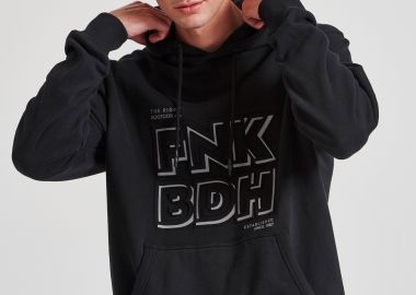 Relaxed fit φούτερ με embossed τύπωμα στο στήθος - FUNKY BUDDHA - 