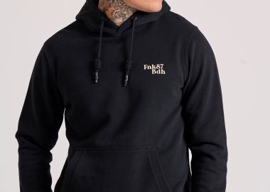 Relaxed fit φούτερ με γραφικό τύπωμα στην πλάτη - FUNKY BUDDHA - 