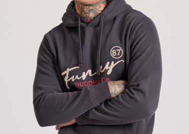 Relaxed fit φούτερ με κέντημα στο στήθος - FUNKY BUDDHA - 