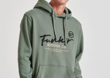 Relaxed fit φούτερ με κέντημα στο στήθος - FUNKY BUDDHA - 