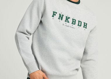 Relaxed fit φούτερ με κέντημα στο στήθος - FUNKY BUDDHA - 