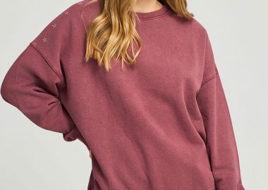 Relaxed fit φούτερ με τύπωμα - FUNKY BUDDHA - 