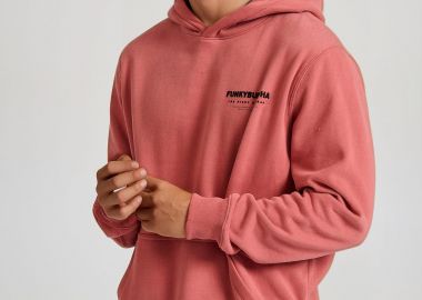 Relaxed fit φούτερ με τύπωμα στην πλάτη - FUNKY BUDDHA - 