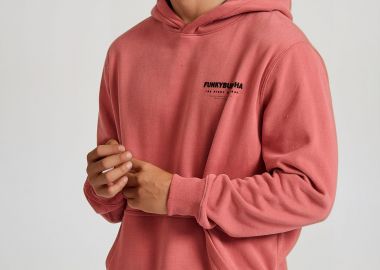 Relaxed fit φούτερ με τύπωμα στην πλάτη - FUNKY BUDDHA - 
