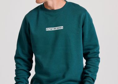 Relaxed fit φούτερ με τύπωμα στην πλάτη - FUNKY BUDDHA - 