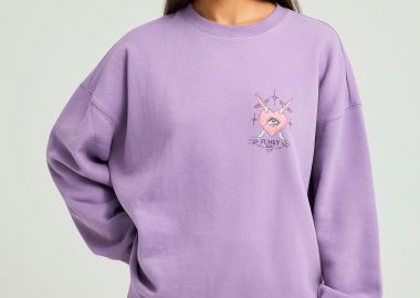 Relaxed fit φούτερ με τύπωμα στην πλάτη - FUNKY BUDDHA - 