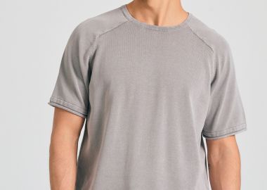 Relaxed fit garment dyed πλεκτή μπλούζα - FUNKY BUDDHA - 