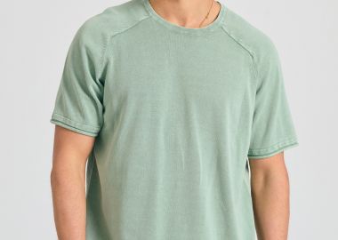 Relaxed fit garment dyed πλεκτή μπλούζα - FUNKY BUDDHA - 