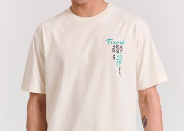 Relaxed fit με graphic τύπωμα στην πλάτη - FUNKY BUDDHA - 