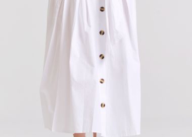 Relaxed fit μίντι φούστα με πιέτες - FUNKY BUDDHA - 