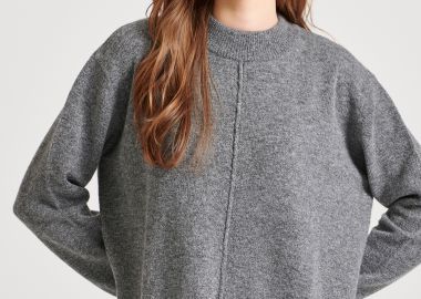 Relaxed fit πλεκτή μπλούζα με στρογγυλή λαιμόκοψη - FUNKY BUDDHA - 