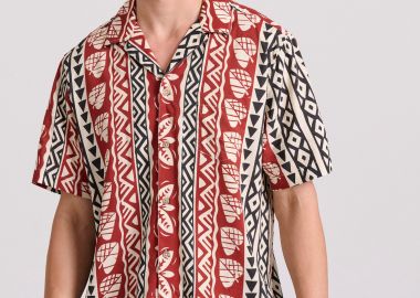 Relaxed fit πουκάμισο με pattern - FUNKY BUDDHA - 