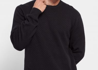 Relaxed fit πουλόβερ με 3D πλέξη - FUNKY BUDDHA - 