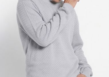 Relaxed fit πουλόβερ με 3D πλέξη - FUNKY BUDDHA - 