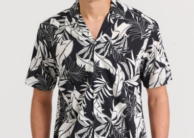 Relaxed fit resort πουκάμισο με all over τύπωμα - FUNKY BUDDHA - 