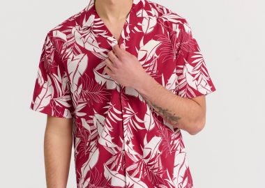 Relaxed fit resort πουκάμισο με all over τύπωμα - FUNKY BUDDHA - 