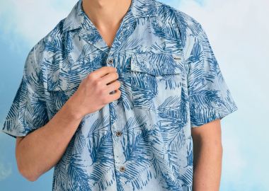Relaxed fit resort πουκάμισο με τσέπες στο στήθος - FUNKY BUDDHA - 