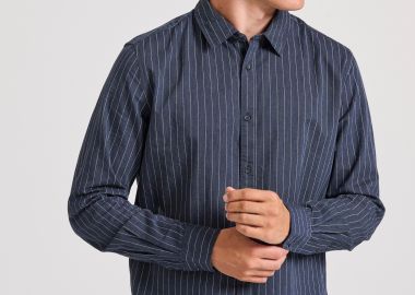 Relaxed fit ριγέ πουκάμισο - FUNKY BUDDHA - 