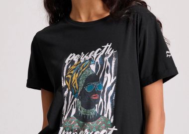 Relaxed fit t-shirt με boho τύπωμα - FUNKY BUDDHA - 