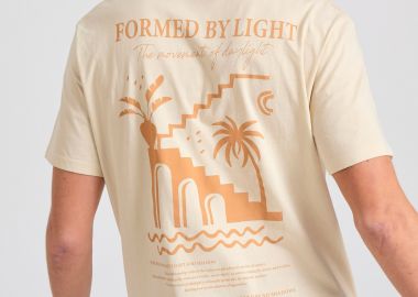 Relaxed fit t-shirt με ethnic look τύπωμα - FUNKY BUDDHA - 