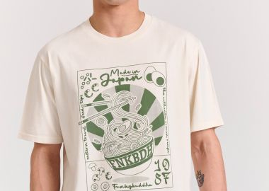 Relaxed fit t-shirt με frame τύπωμα - FUNKY BUDDHA - 