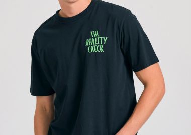 Relaxed fit t-shirt με graphic print στην πλάτη - FUNKY BUDDHA - 