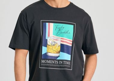 Relaxed fit t-shirt με photographic τύπωμα - FUNKY BUDDHA - 