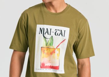 Relaxed fit t-shirt με photographic τύπωμα - FUNKY BUDDHA - 