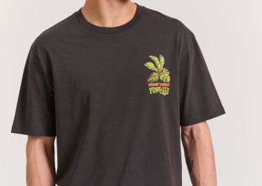 Relaxed fit t-shirt με summer vibe τύπωμα - FUNKY BUDDHA - 