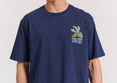 Relaxed fit t-shirt με summer vibe τύπωμα - FUNKY BUDDHA - 