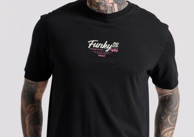 Relaxed fit t-shirt με surf τύπωμα στην πλάτη - FUNKY BUDDHA - 