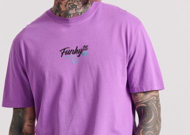 Relaxed fit t-shirt με surf τύπωμα στην πλάτη - FUNKY BUDDHA - 
