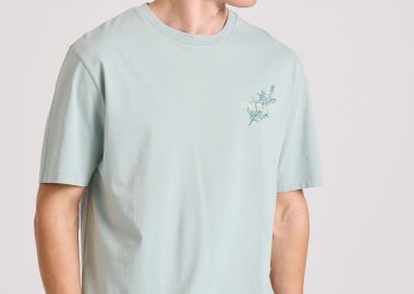 Relaxed fit t-shirt με text artwork από οργανικό βαμβάκι - FUNKY BUDDHA - 