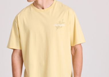 Relaxed fit t-shirt με text artwork από οργανικό βαμβάκι - FUNKY BUDDHA - 