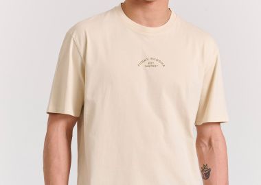 Relaxed fit t-shirt με text artwork τύπωμα στην πλάτη - FUNKY BUDDHA - 