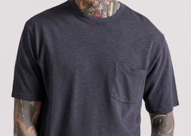 Relaxed fit t-shirt με τσέπη στο στήθος - FUNKY BUDDHA - 