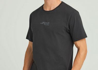 Relaxed fit t-shirt με τύπωμα στην πλάτη - FUNKY BUDDHA - 