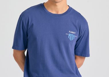 Relaxed t-shirt με graphic τύπωμα στην πλάτη - FUNKY BUDDHA - 