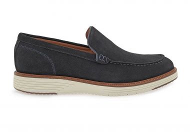 Renato Garini ανδρικά δερμάτινα loafers μονόχρωμα - W515W3071054 Σκούρο Μπλε - RENATO GARINI - 