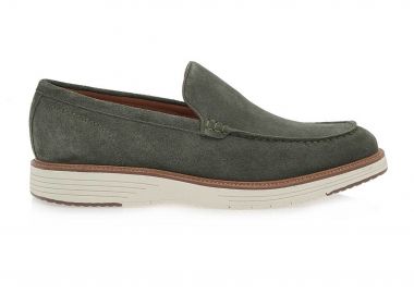 Renato Garini ανδρικά δερμάτινα loafers μονόχρωμα - W515W3071754 Χακί - RENATO GARINI - 