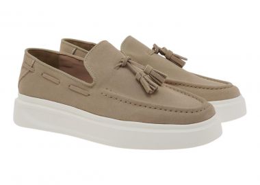 Renato Garini Ανδρικά παπούτσια LOAFERS 700-268 Μπέζ Καστόρι W57002682585 - Renato Garini - 