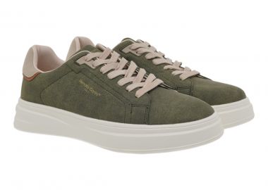 Renato Garini Ανδρικά παπούτσια Sneakers 700-117 Χακί NUBUCK Μπέζ W570011739K6 - Renato Garini - 
