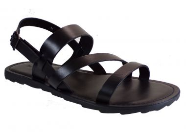 Renato Garini Ανδρικά Πέδιλα 43W-494 Mαύρο Δέρμα O543W494100205 - Renato Garini - 