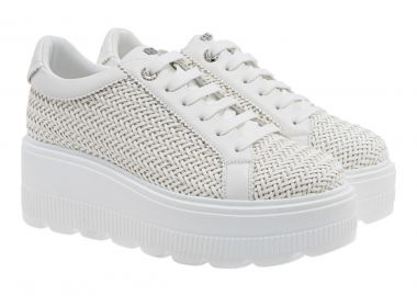 Renato Garini Γυναικεία Παπούτσια Sneakers 269-19R Λευκό Πλέκτο W119R269326M - Renato Garini - 