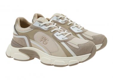 Renato Garini Γυναικεία Παπούτσια Sneakers 352-19R Μπέζ Λευκό W119R3522263 - Renato Garini - 