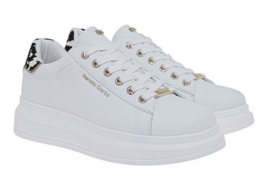 Renato Garini Γυναικεία Παπούτσια Sneakers 458-19R Λευκό Ανιμάλ Στάμπα Πόνυ V119R45821R6 - Renato Garini - 