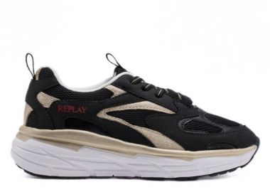 REPLAY ΓΥΝΑΙΚΕΙΟ SNEAKER CHRISTAL JR GBS90 .202.C0009S 006 BLACK GOLD - REPLAY - 