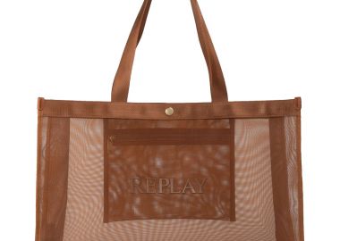 REPLAY καφέ shopping bag FW3727 - Replay - 